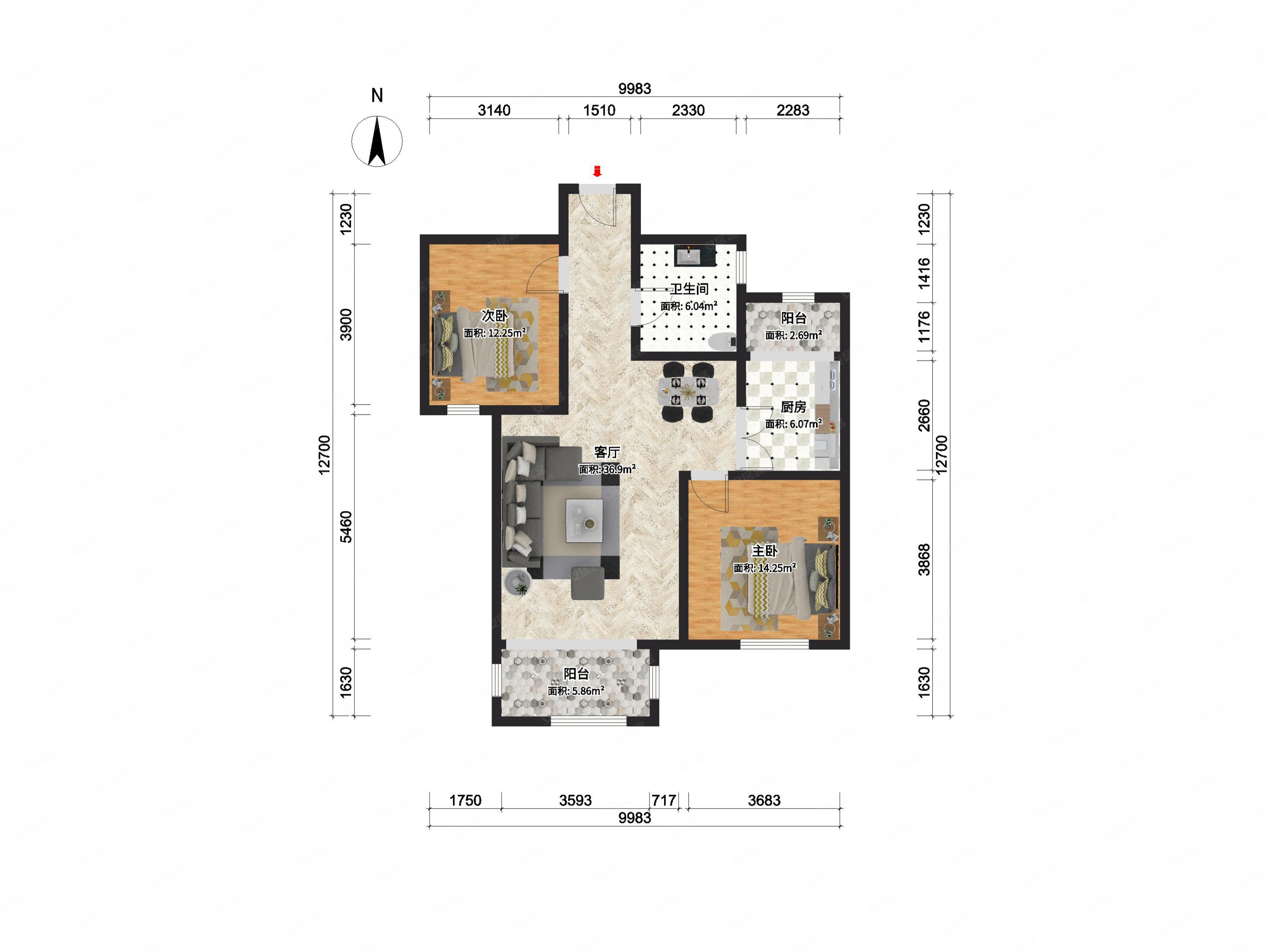 诚心出售幸福家园明厨明卫好楼层视野好随时看房