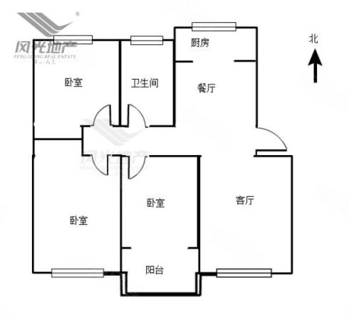 德苑福邸3室2厅1卫119.5㎡南北68万