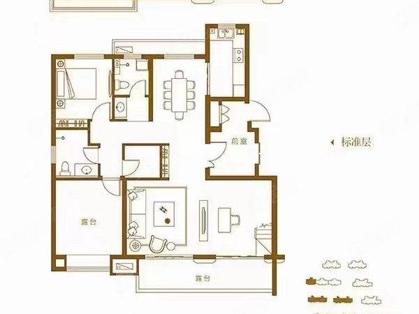 临沂兰山新闻大厦新港龙庭花园洋房一楼带院居住办公 四室两厅三卫带