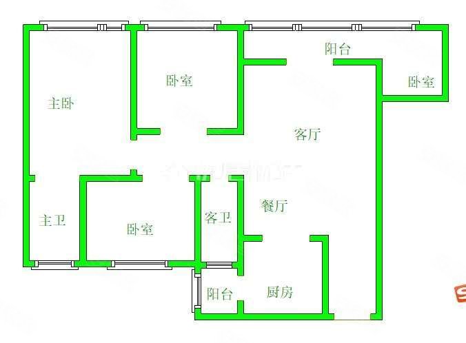 凤栖幸福南庭4室2厅2卫120.07㎡东南106.57万