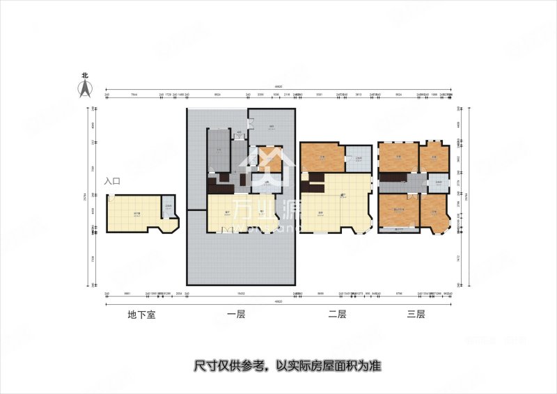 御景园邸(别墅)5室3厅3卫391㎡南北2100万