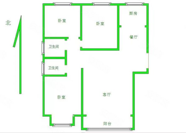 嘉欣家园3室2厅2卫136㎡南北68万