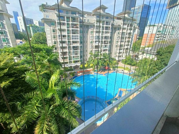 深圳南山南山中心区海文花园近软件园科技园 安静看花园泳池2房 拎包