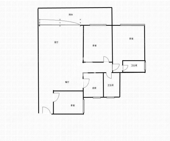 澜月府3室2厅2卫93.32㎡南90万