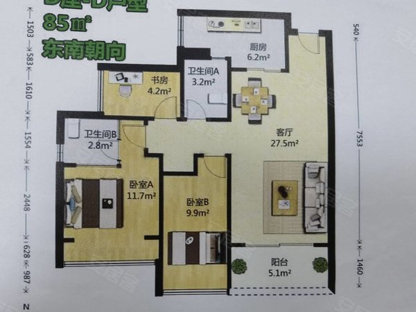 【多图】绿景虹湾,下梅林租房,东南向 高楼层 绿景虹湾3房出租,福田