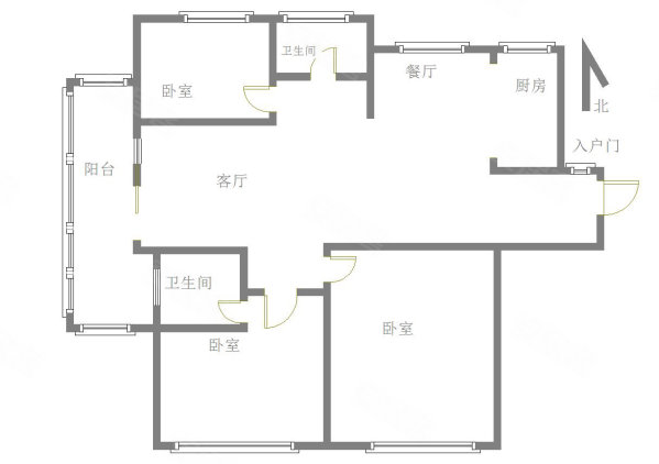 康城丽景3室2厅2卫136.5㎡南北118万