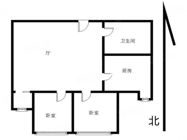 【多图】北村新苑,北村租房,北村新苑 2室2厅1卫 电梯房 精装修82平米