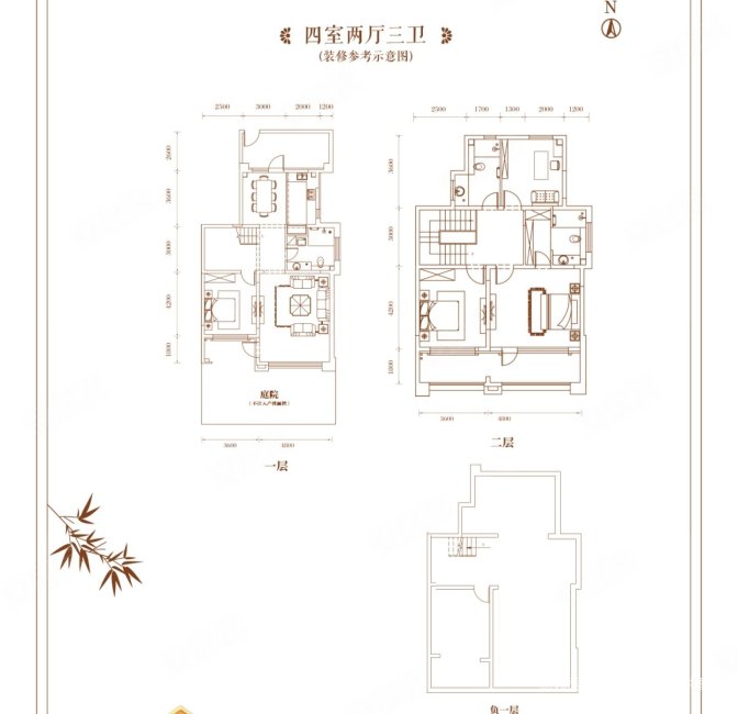 建大云顶阳光(别墅)4室3厅3卫200㎡南北199.8万