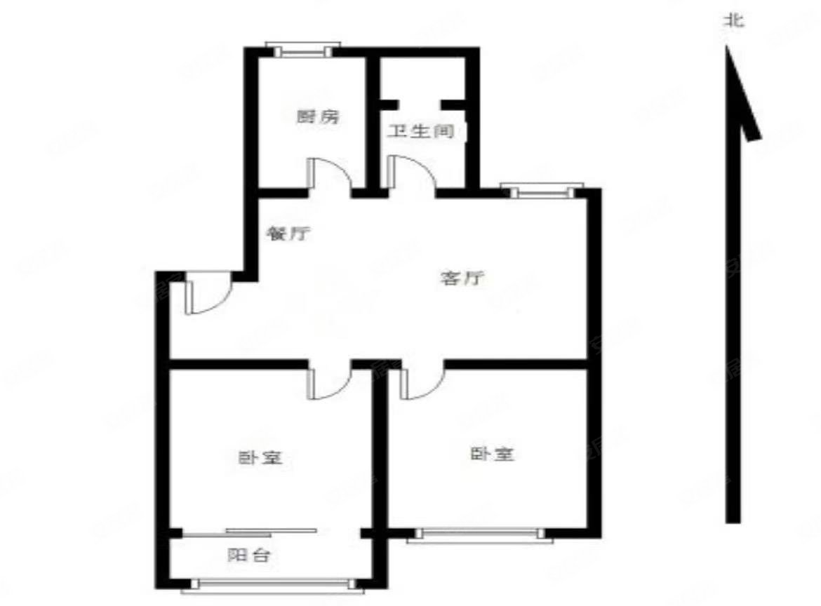 政务西好楼层两室朝南商圈全近地铁业主诚售看房方便