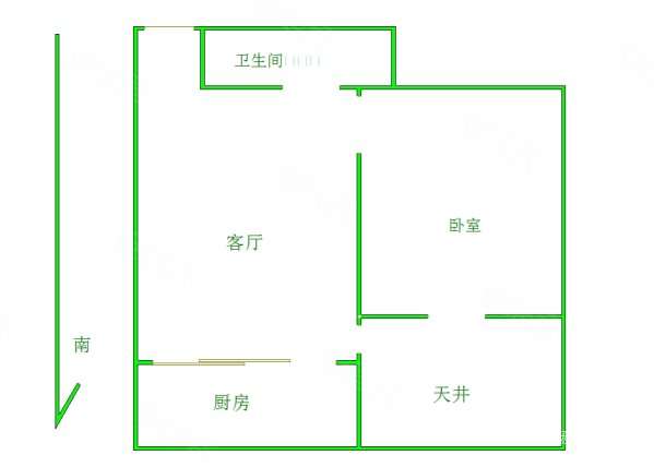 金丰新村1室1厅1卫47.13㎡南北235万