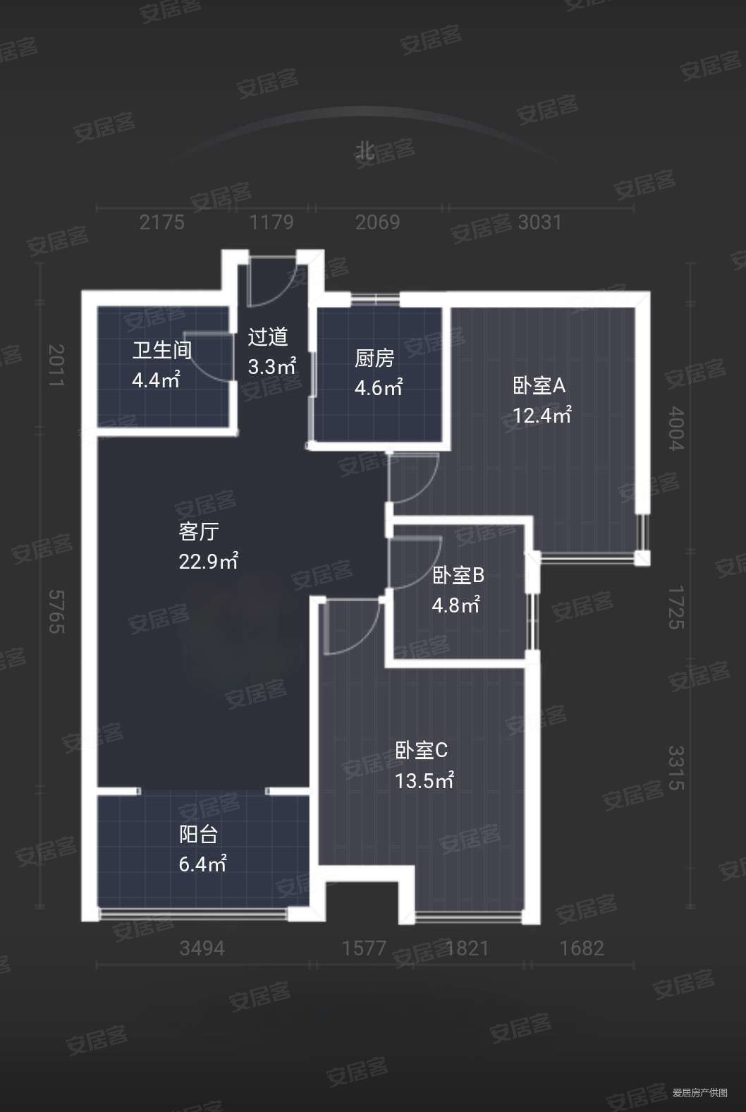 锦园春晓华苑3室2厅1卫94.78㎡南140万