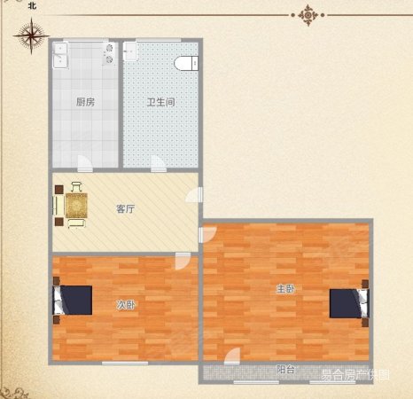 新西广街小区2室1厅1卫67.9㎡南北145万