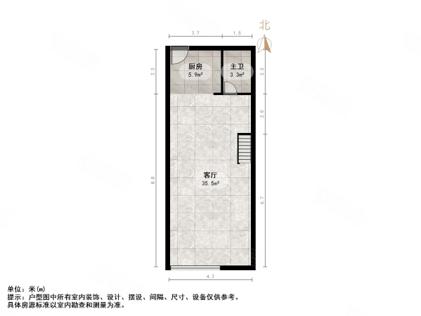 祥泰广场1室1厅1卫67.5㎡南55万