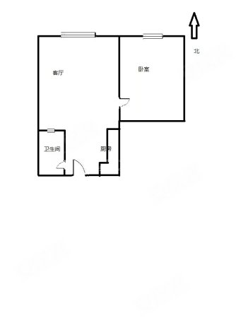 玖唐府(商住楼)1室1厅1卫52.13㎡南北36万