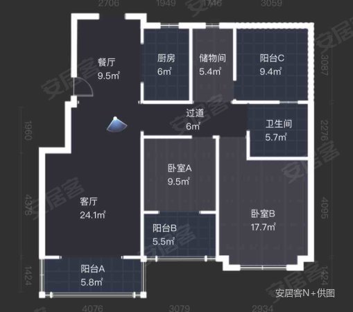 伟东湖山美地(三期)3室2厅2卫143.44㎡东390万