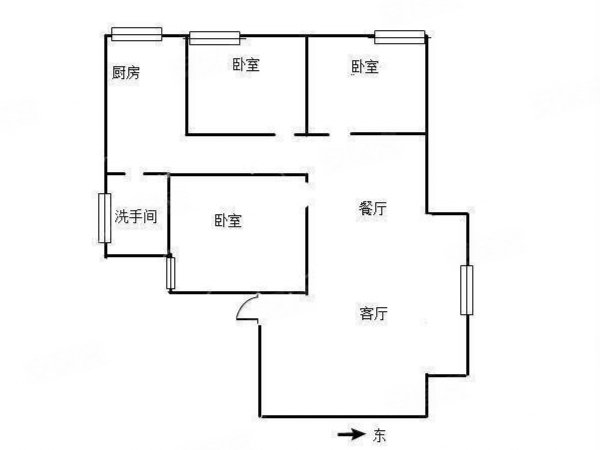 昆明官渡和平村吴井路46号小区塘子巷地铁口三房拎包入住端头房大阳台