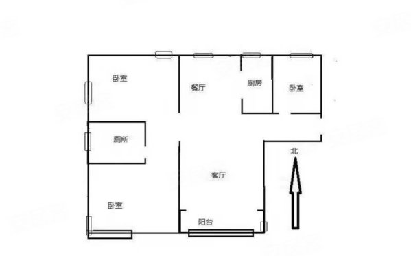 西美花街小区3室2厅1卫113.86㎡南北152万