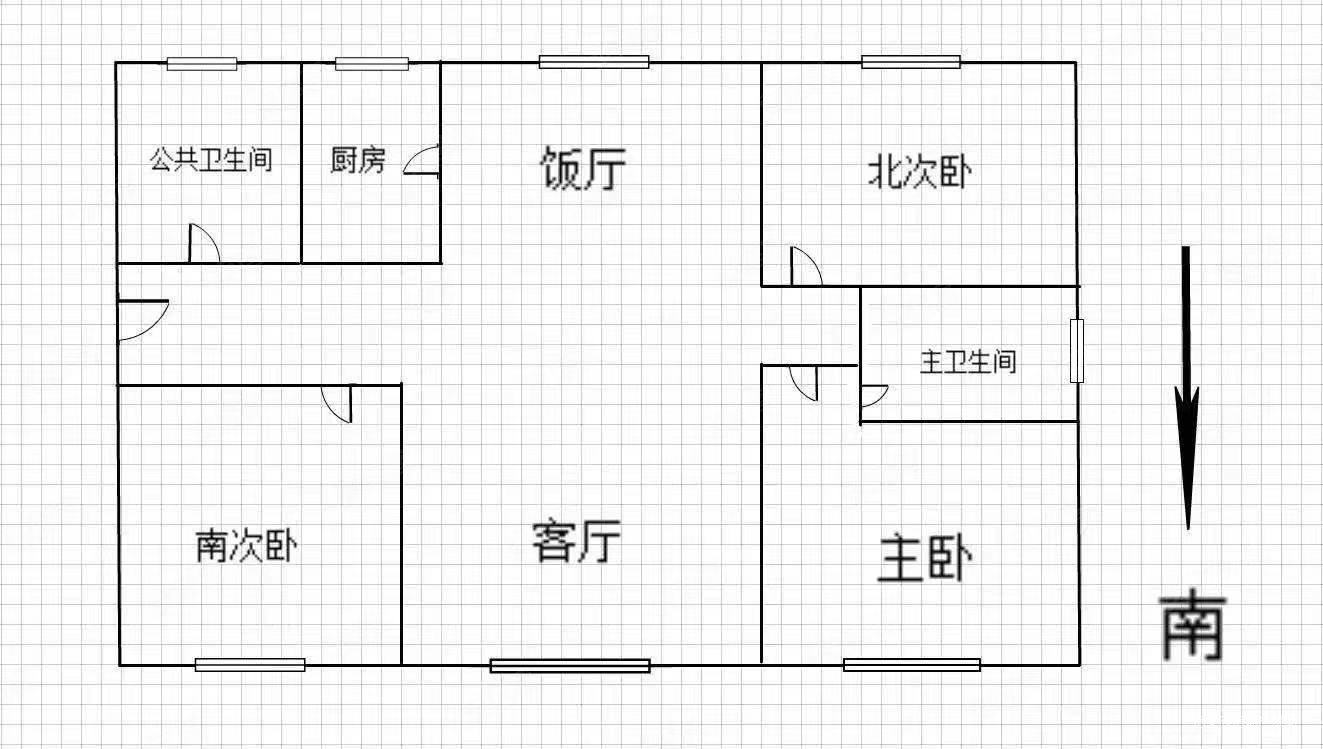 阳光城3室2厅2卫134㎡南北65万