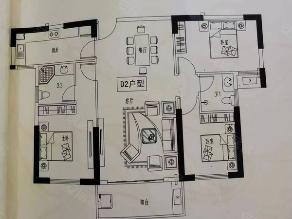 泉州石狮石狮服装城世茂摩天城(一期)世茂 一期 精装大三房2600  家电