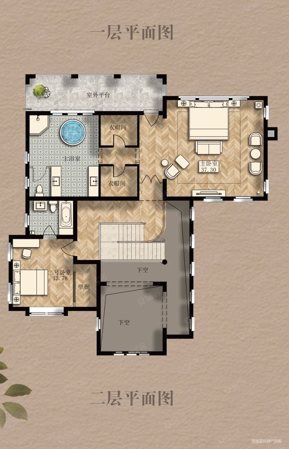 独栋大别墅1000平院子468万带花园带车库 温泉水入户