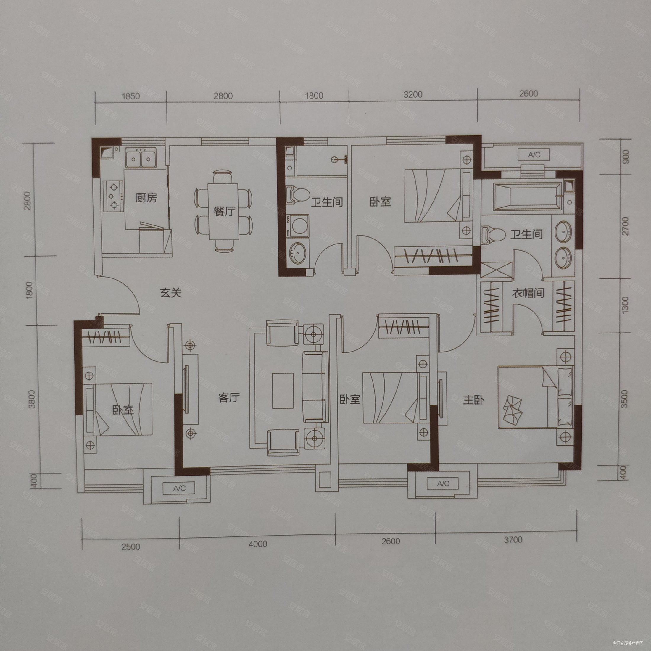 中骏云景台4室2厅2卫123㎡南北73万