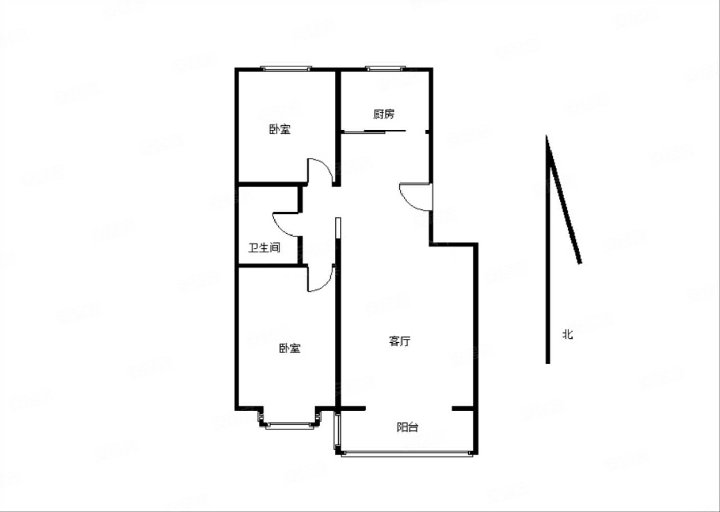 支持贷款国标两居室全天看房钥匙再手
