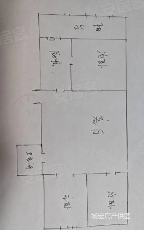 德生美地湾景2室2厅1卫80㎡南北88万