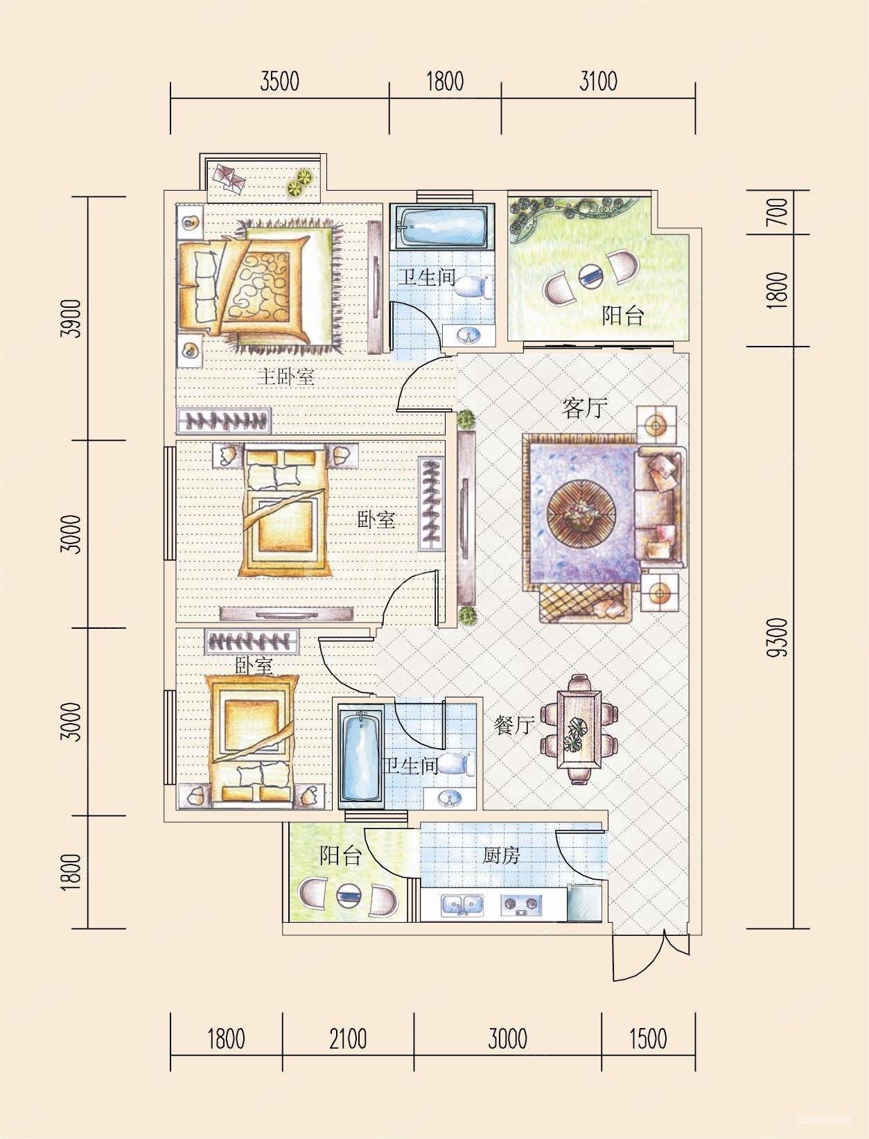 花果园w区精装三居室6000多单价brt旁接受按揭