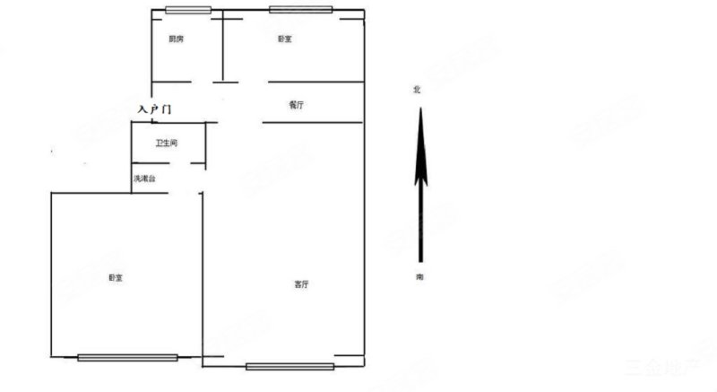 长安小区(北区)2室2厅1卫90.82㎡南北168万