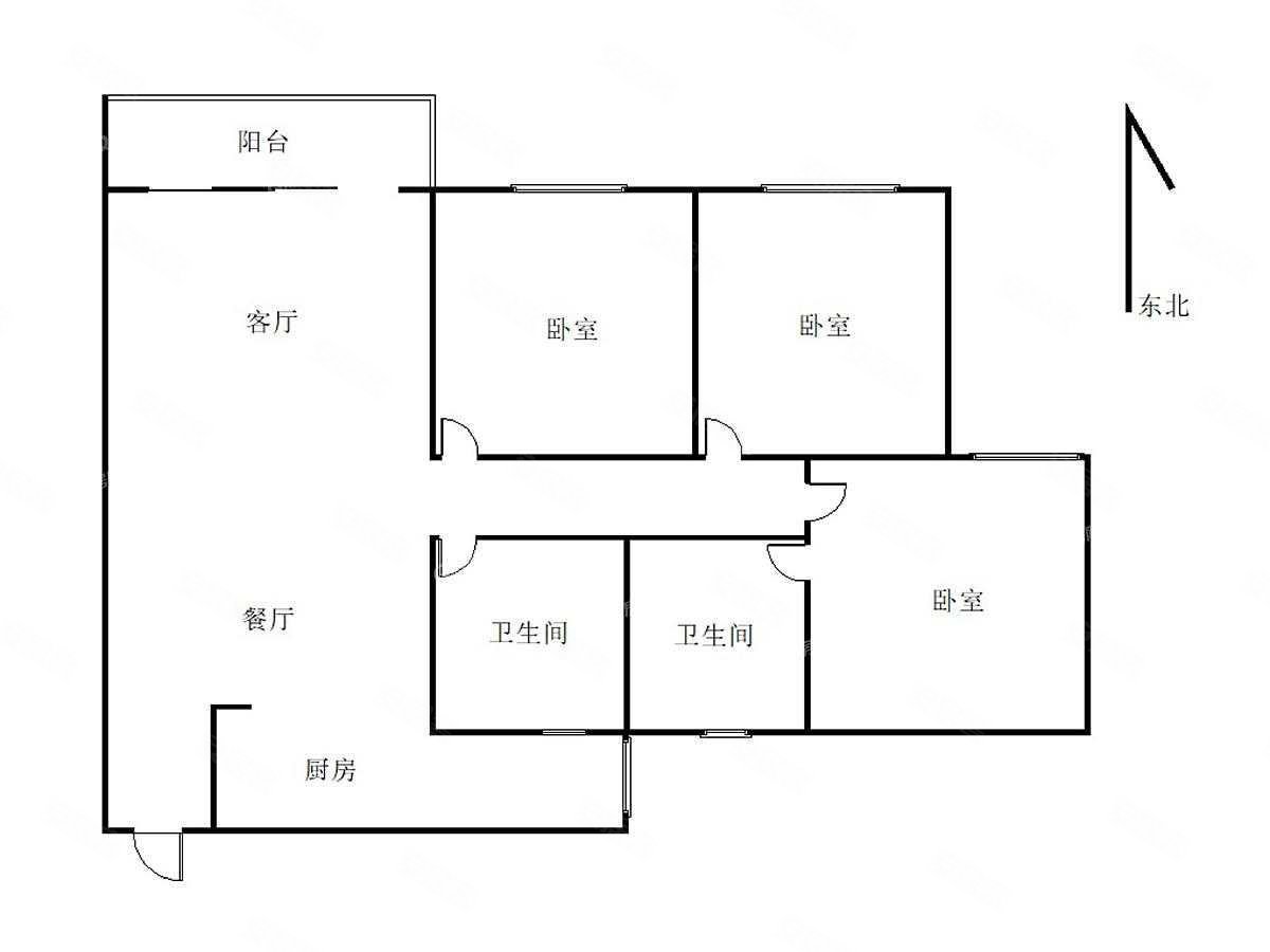 海逸豪庭3室2厅2卫92.05㎡东北85万