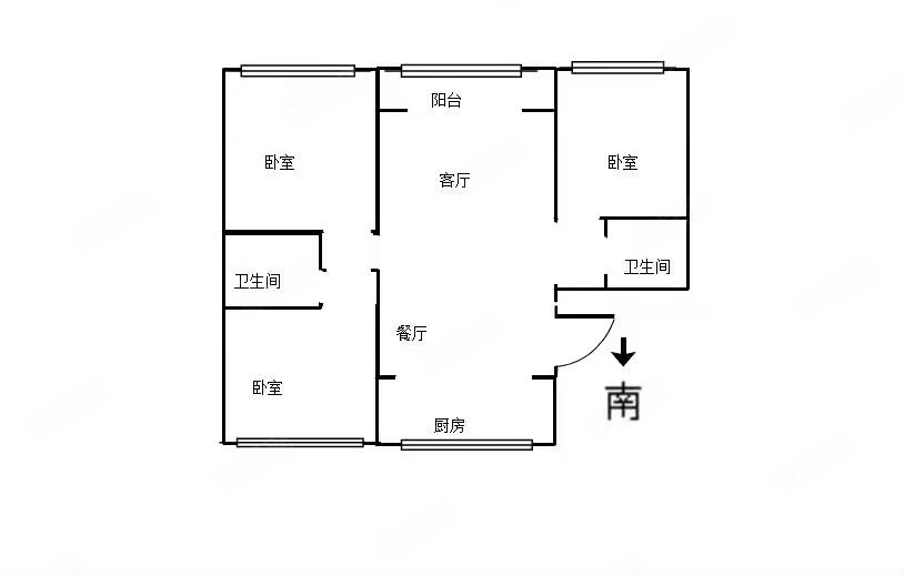 新兴骏景园(二期)3室2厅2卫124㎡南北149万