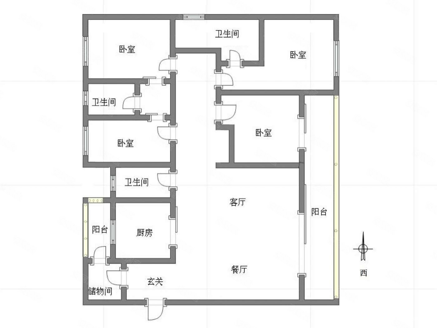 印江州珹印4室2厅3卫161.31㎡南北278万