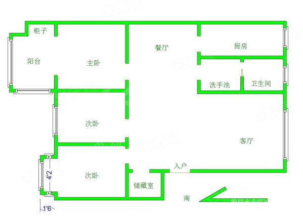 湘江四季苑3室2厅1卫125㎡南北73万