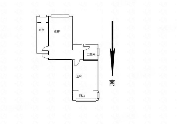 善和园1室1厅1卫73㎡南80万