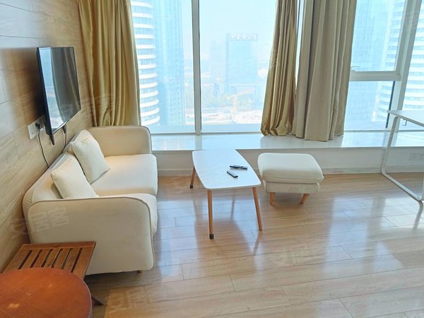 南通崇川中央商务区中南世纪城(商住楼)中南世纪城 彩虹漾旁 圆弧两室精装 家具家电齐全 随时看房出租房源真实图片