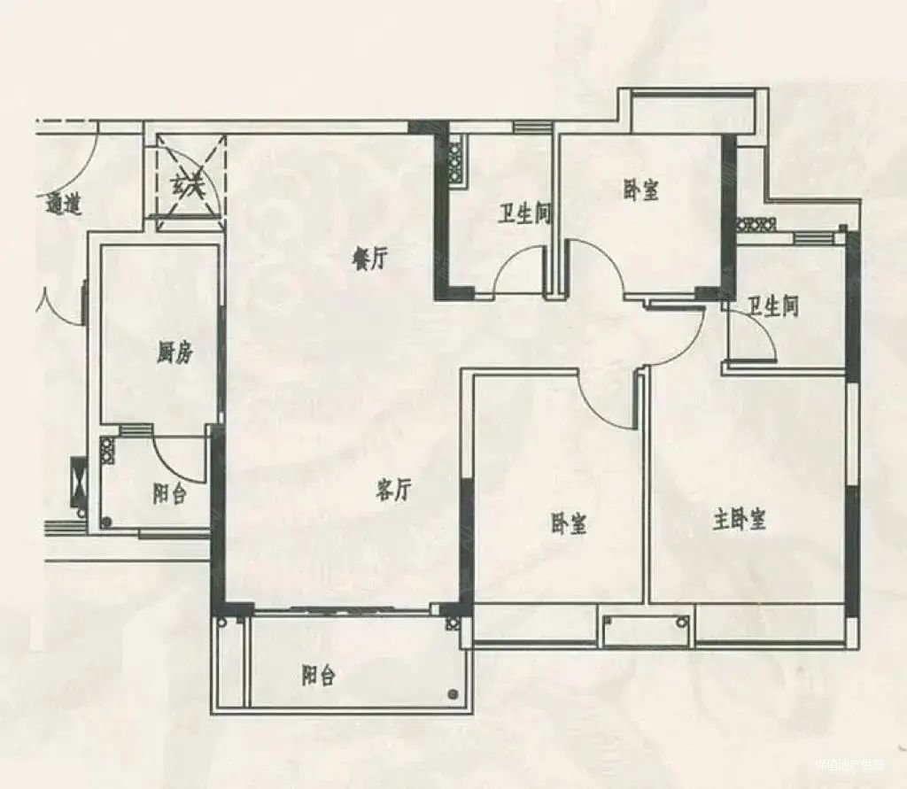 中建荔苑3室2厅2卫99.75㎡南123万