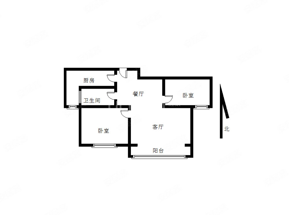 卢浮公馆2室2厅1卫91.3㎡南32万