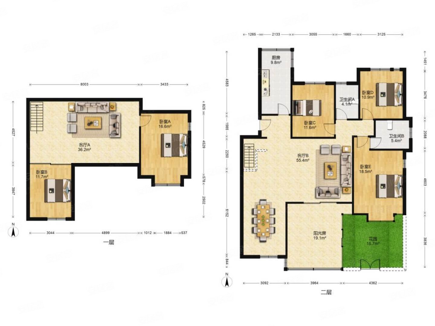一楼带院子 带60平地下室 采光完全无遮挡,天泽苑二手房,478万,3室2厅