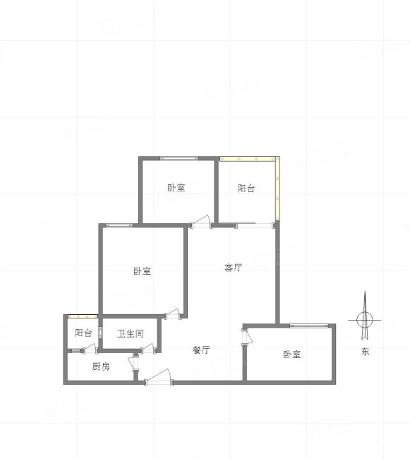 金辉城花样派3室2厅1卫93㎡南113万