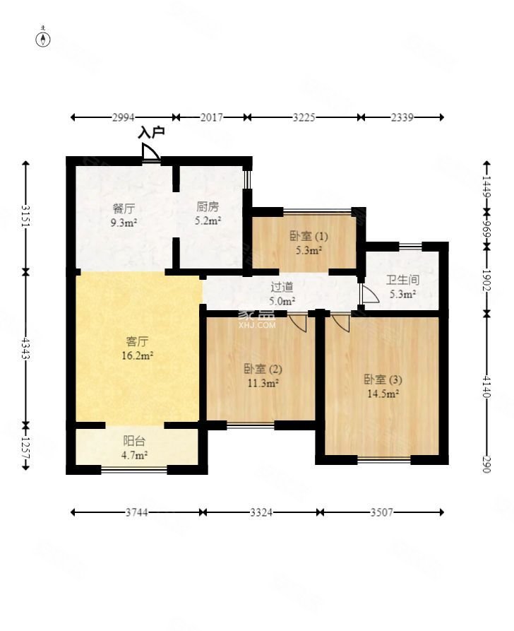 绿地新都会板楼商品住宅南北通透房龄新刚需小三居