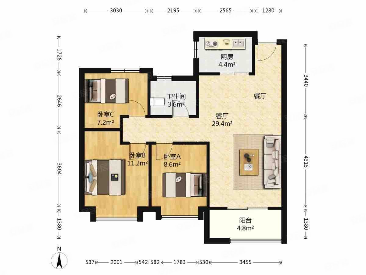 天鹅湖moma二期 交通便捷 刚需小三居 正规商品房 近医院