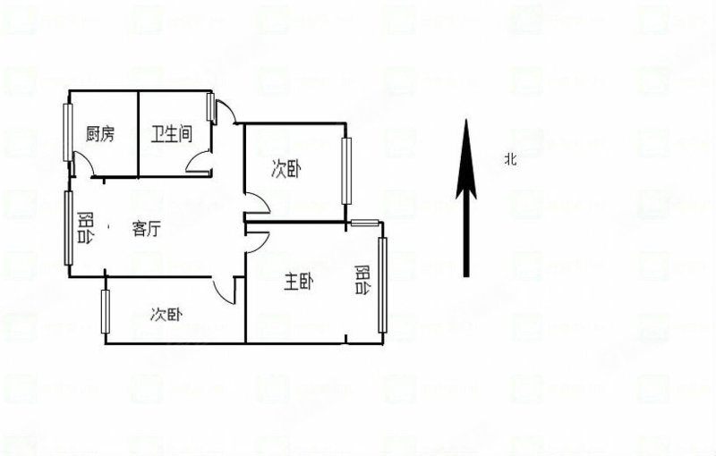 金盾小区3室2厅1卫80㎡南北53万