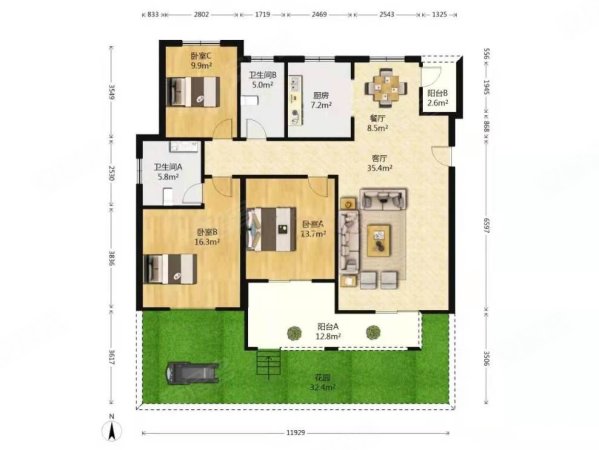 建业森林半岛(上街)3室2厅2卫138.38㎡南北77万