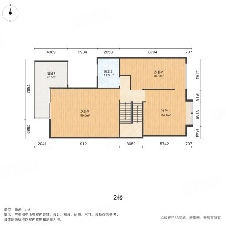 泰驰伊顿阳光(别墅)5室2厅3卫245.54㎡南北218万