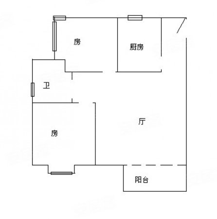 东山印象台2室1厅1卫62.34㎡南北480万