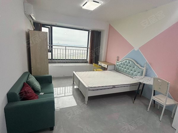 海宁长安镇农发区绿城华景川之江明月大学城北 江景房 朝南一室大主卧出租出租房源真实图片