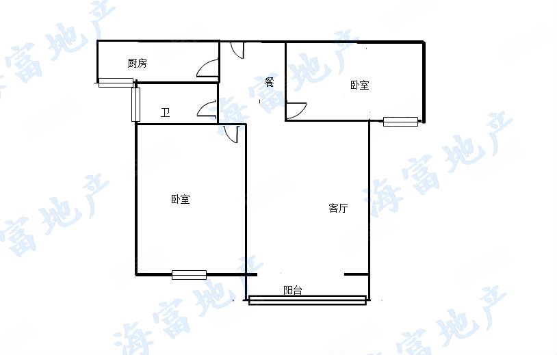 沣京工业园蓝领公寓2室1厅1卫64.16㎡南45万