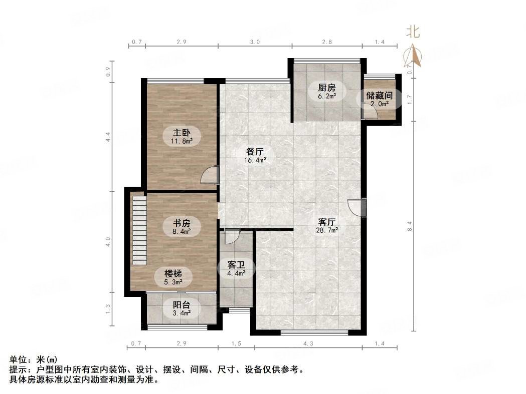 四通耕读世家3室2厅1卫107.08㎡南北118万