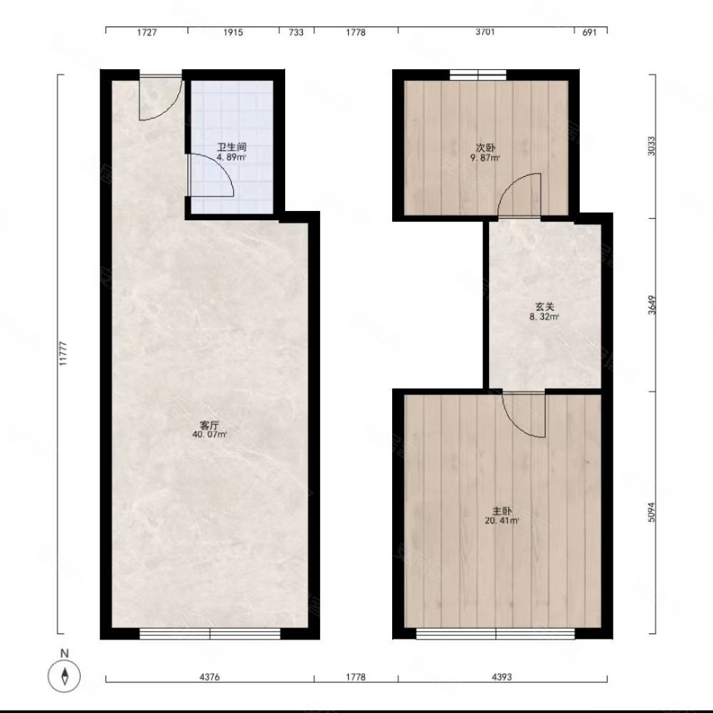 总价20w起单价4千精装两室复式挑高现房投资居住