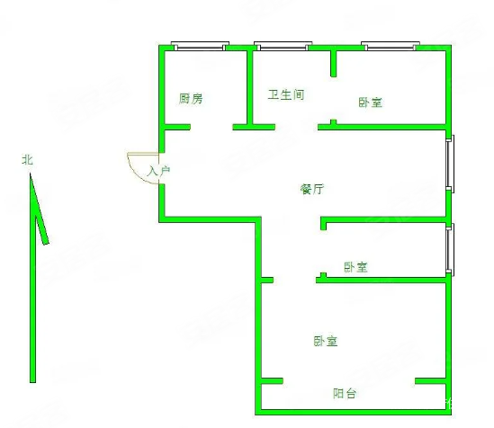 维也纳花园3室1厅1卫91.03㎡南北150万